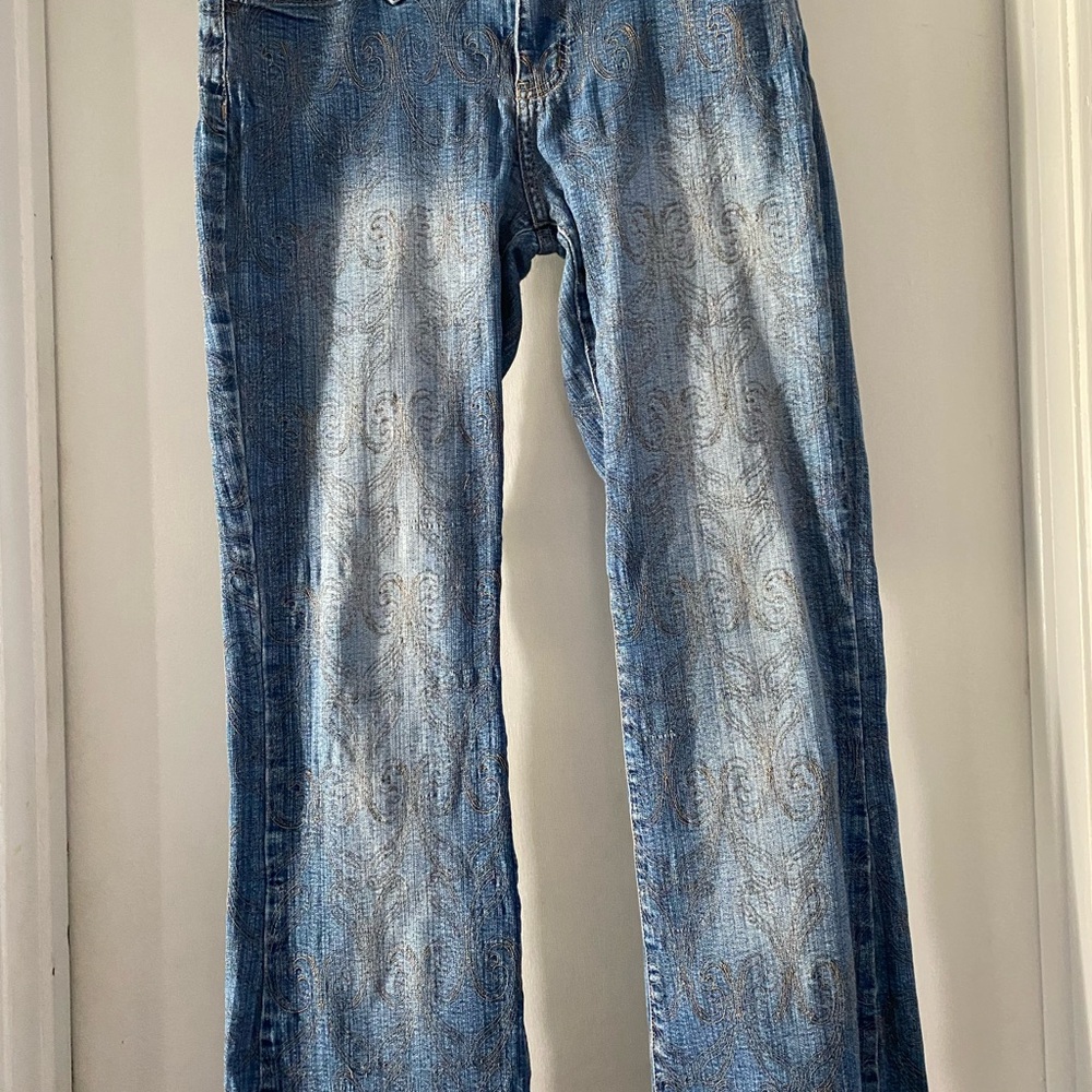 Vintage Zana Di Boot Cut Women’s Jeans With Gold Embroidery 30x30